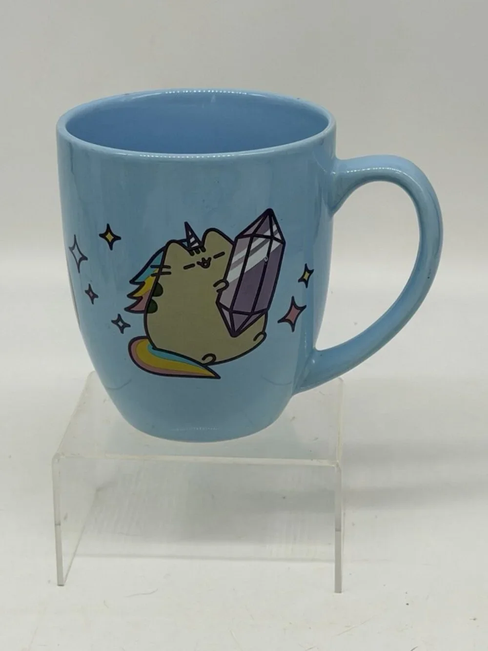 Pusheen The Cat Unicorn Pusheenicorn Light Blue Mug- 2023 Purple Crystal Star